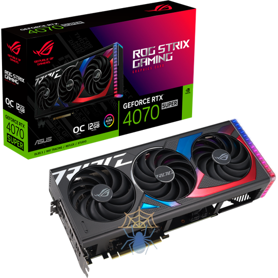 Видеокарта Asus PCI-E 4.0 ROG-STRIX-RTX4070S-O12G-GAMING NVIDIA GeForce RTX 4070 Super 12Gb 192bit GDDR6X 2640/21000 HDMIx2 DPx3 HDCP Ret фото 14