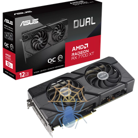 Видеокарта Asus PCI-E 4.0 DUAL-RX7700XT-O12G AMD Radeon RX 7700XT 12Gb 192bit GDDR6 2226/18000 HDMIx1 DPx3 HDCP Ret фото 12