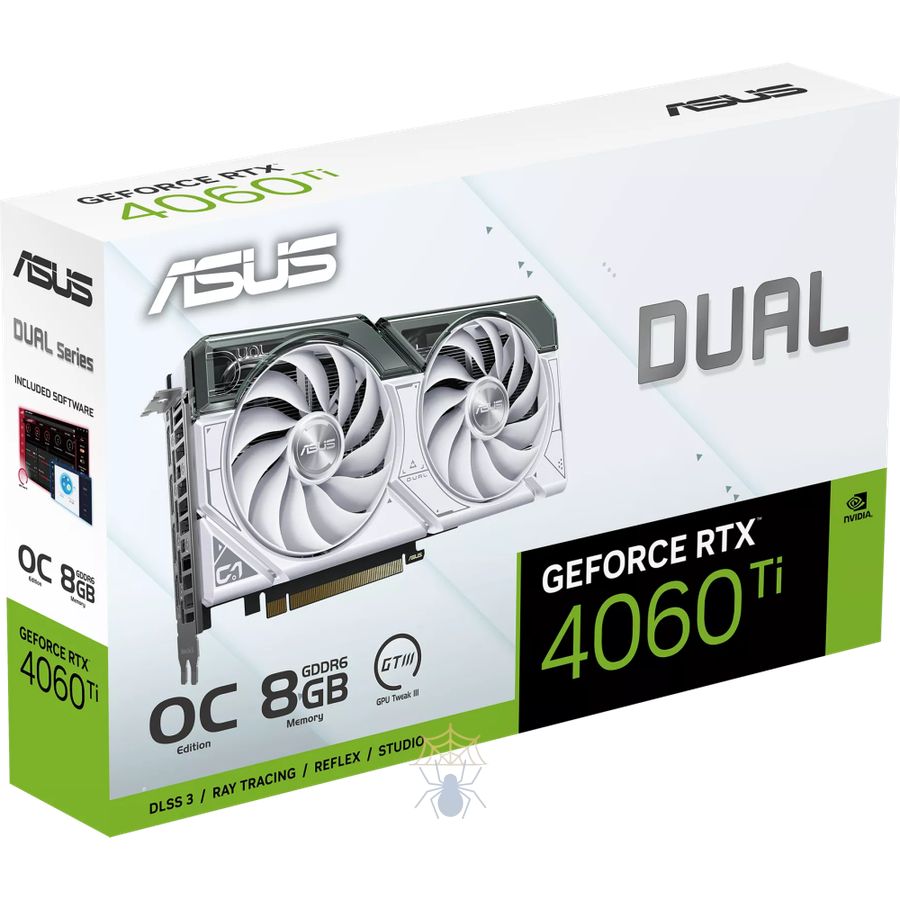 Видеокарта Asus PCI-E 4.0 DUAL-RTX4060TI-O8G-WHITE NVIDIA GeForce RTX 4060TI 8Gb 128bit GDDR6 2565/18000 HDMIx1 DPx3 HDCP Ret фото 11