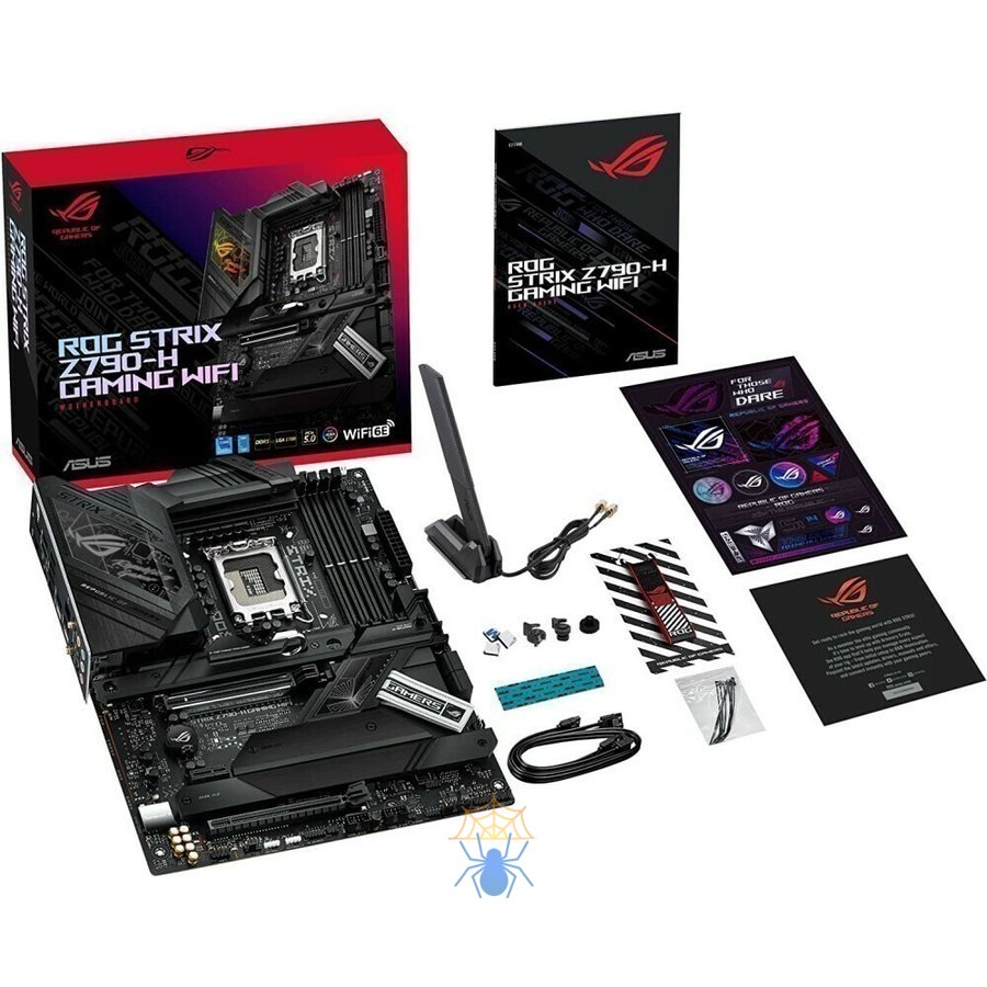 Материнская плата ASUS ROG STRIX Z790-H GAMING WIFI,  LGA1700, Z790, 4*DDR5, 4*SATA, 4*M.2, 6*USB 3.2, 2*USB 2.0, Type-C, 2*PCIx16, 1*PCIx1, DP+HDMI, ATX; 90MB1E10-M0EAY0 фото 8