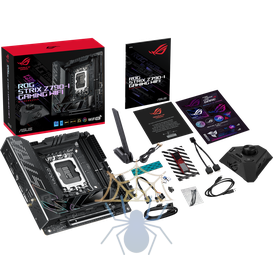 Материнская плата ASUS ROG STRIX Z790-I GAMING WIFI, LGA1700, Z790, 2*DDR5, 2*SATA, 2*M.2, 5*USB 3.2, 2*USB 2.0, 2*USB4, 1*PCIx16, DP+HDMI, mITX; 90MB1CM0-M0EAY0 фото 6