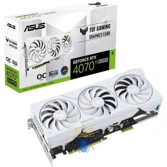 Видеокарта Asus PCI-E 4.0 TUF-RTX4070TIS-O16G-BTF-WHITE NVIDIA GeForce RTX 4070TI Super 16Gb 192bit GDDR6X 2640/21000 HDMIx2 DPx3 HDCP Ret фото 15