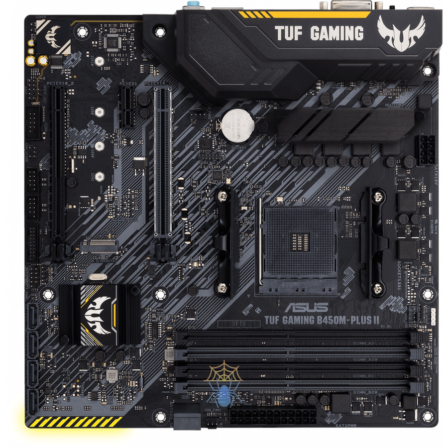 Материнская плата Asus TUF GAMING B450M-PLUS II Soc-AM4 AMD B450 4xDDR4 mATX AC`97 8ch(7.1) GbLAN RAID+DVI+HDMI фото