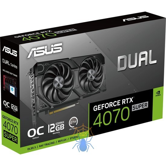 Видеокарта Asus PCI-E 4.0 DUAL-RTX4070S-O12G-EVO NVIDIA GeForce RTX 4070 Super 12Gb 192bit GDDR6X 2520/21000 HDMIx1 DPx3 HDCP Ret фото 14