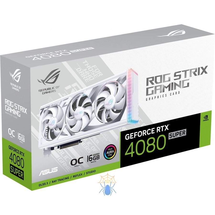 Видеокарта Asus PCI-E 4.0 ROG-STRIX-RTX4080S-O16G-WHITE NVIDIA GeForce RTX 4080 Super 16Gb 256bit GDDR6X 2640/23000 HDMIx2 DPx3 HDCP Ret фото 14