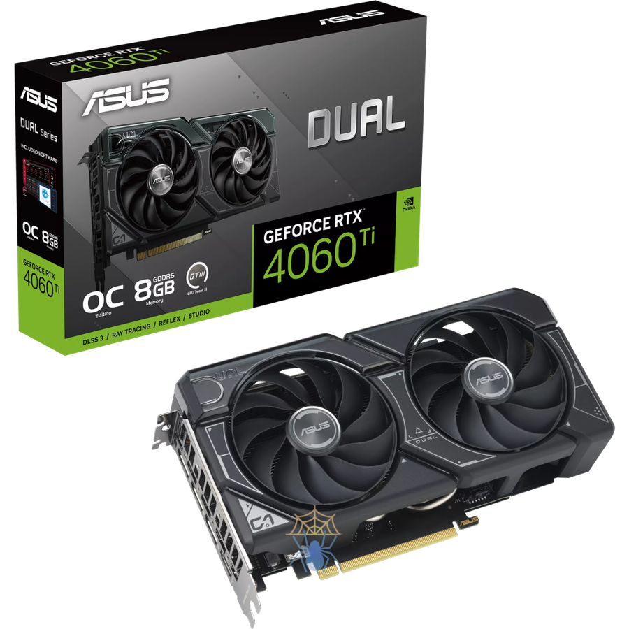 Видеокарта Asus PCI-E 4.0 DUAL-RTX4060TI-O8G NVIDIA GeForce RTX 4060TI 8Gb 128bit GDDR6 2520/18000 HDMIx1 DPx3 HDCP Ret фото 9