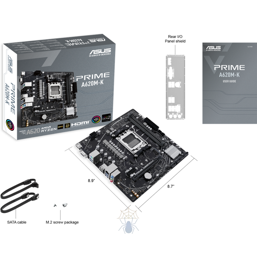 Материнская плата Asus PRIME A620M-K SocketAM5 AMD A620 2xDDR5 mATX AC`97 8ch(7.1) GbLAN RAID+VGA+HDMI фото 5