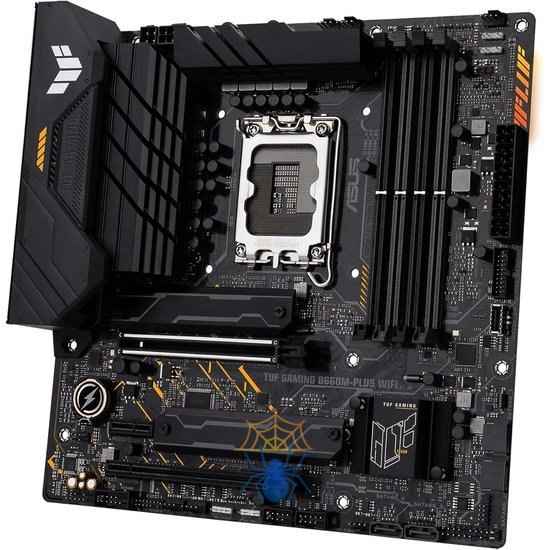 Материнская плата Asus TUF GAMING B660M-PLUS WIFI Soc-1700 Intel B660 4xDDR5 mATX AC`97 8ch(7.1) 2.5Gg RAID+HDMI+DP фото 2