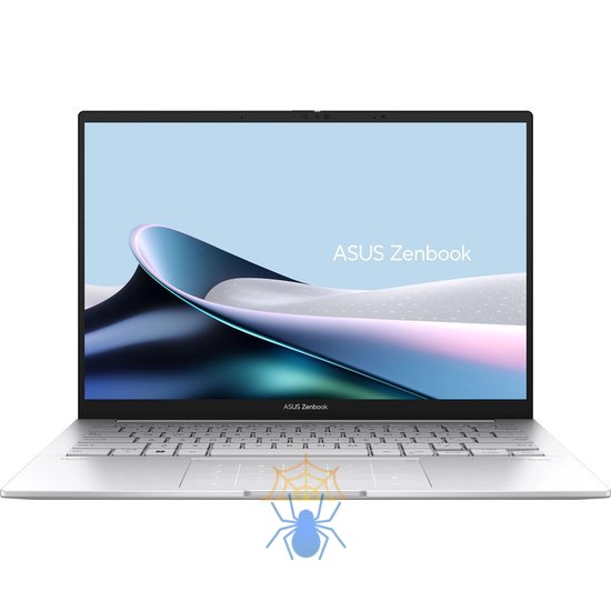 Ноутбук Asus Zenbook 14 OLED UX3405MA-QD488W Core Ultra 7 155H 16Gb SSD1Tb Intel Arc 14" OLED FHD+ (1920x1200) Windows 11 Home silver WiFi BT Cam Bag (90NB11R2-M00SS0) фото