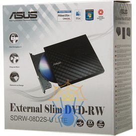 Привод DVD-RW Asus SDRW-08D2S-U LITE/DBLK/G/AS черный USB внешний RTL фото 4