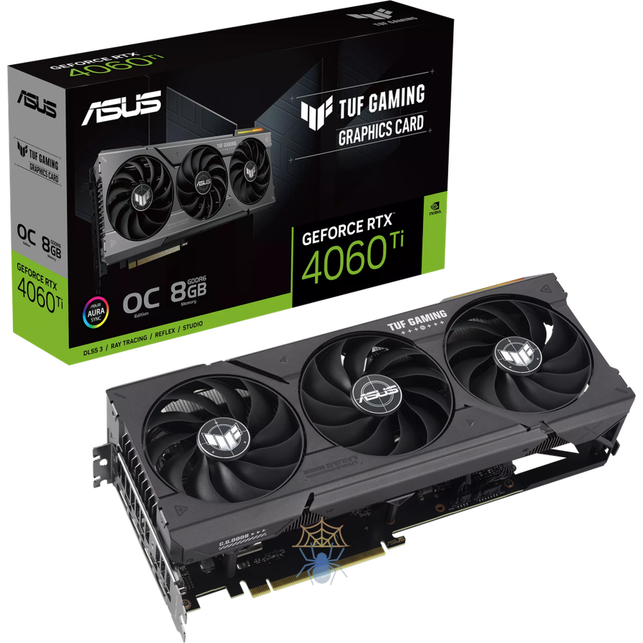 Видеокарта Asus PCI-E 4.0 TUF-RTX4060TI-O8G-GAMING NVIDIA GeForce RTX 4060TI 8Gb 128bit GDDR6 2520/18000 HDMIx1 DPx3 HDCP Ret фото 7