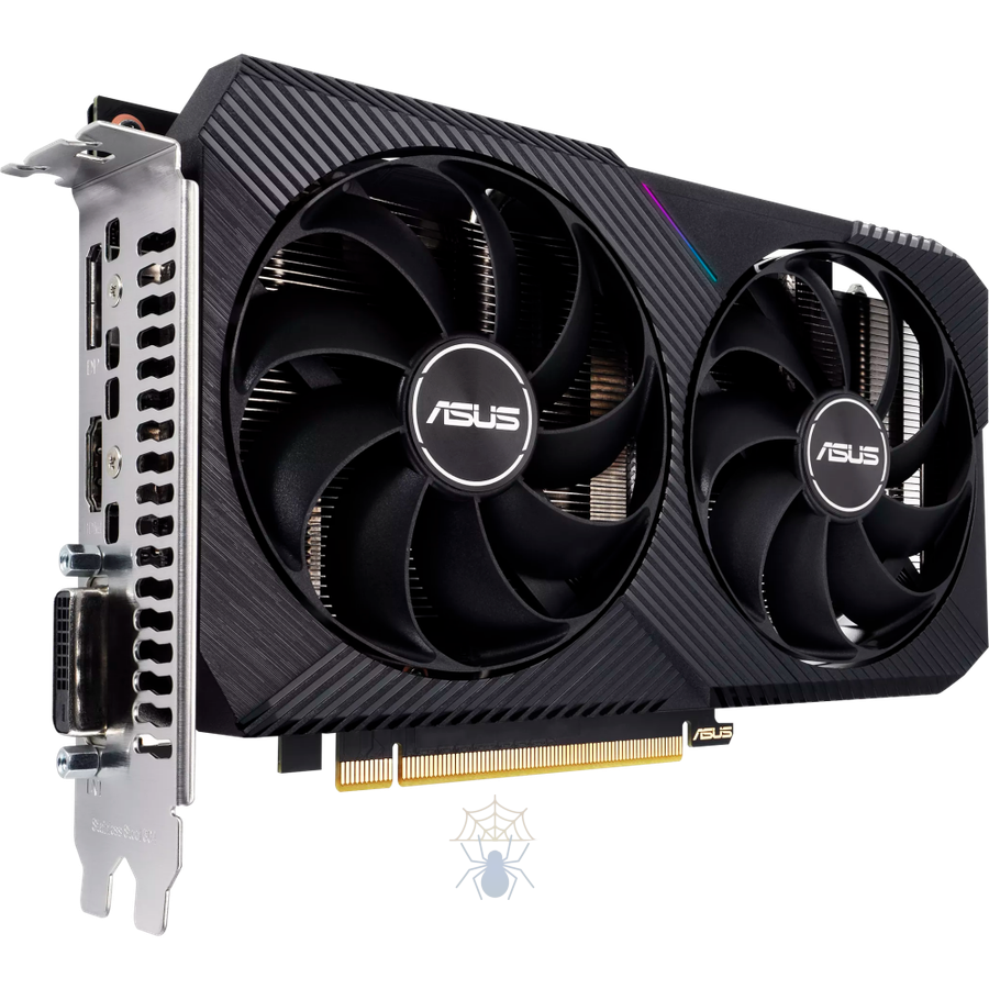 Видеокарта Asus PCI-E 4.0 DUAL-RTX3050-O8G-V2 NVIDIA GeForce RTX 3050 8Gb 128bit GDDR6 1822/14000 DVIx1 HDMIx1 DPx1 HDCP Ret фото