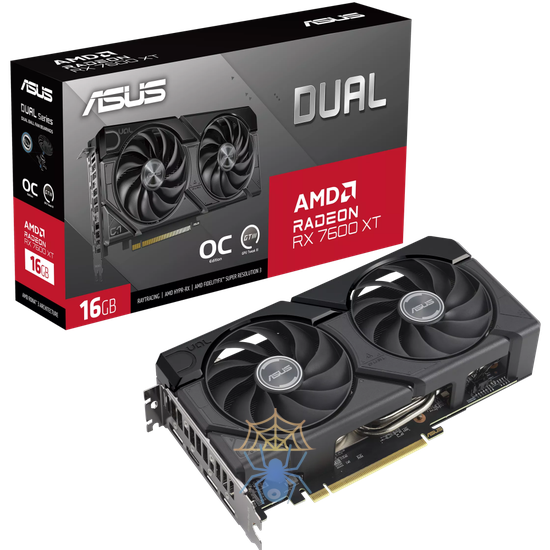 Видеокарта Asus PCI-E 4.0 DUAL-RX7600XT-O16G AMD Radeon RX 7600XT 16Gb 128bit GDDR6 2493/18000 HDMIx1 DPx3 HDCP Ret фото 11