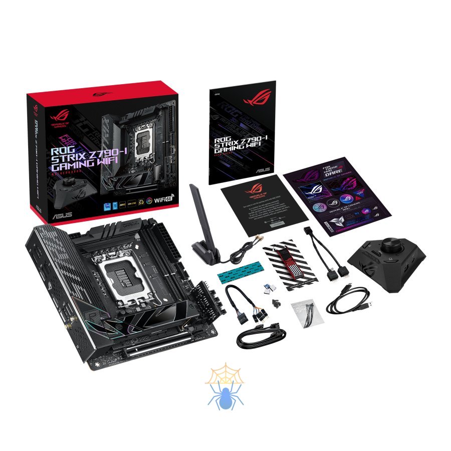 Материнская плата ASUS ROG STRIX Z790-I GAMING WIFI, LGA1700, Z790, 2*DDR5, 2*SATA, 2*M.2, 5*USB 3.2, 2*USB 2.0, 2*USB4, 1*PCIx16, DP+HDMI, mITX; 90MB1CM0-M0EAY0 фото 6