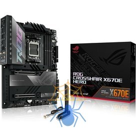 Материнская плата Asus ROG CROSSHAIR X670E HERO SocketAM5 AMD X670 4xDDR5 ATX AC`97 8ch(7.1) 2.5Gg RAID+HDMI фото 6