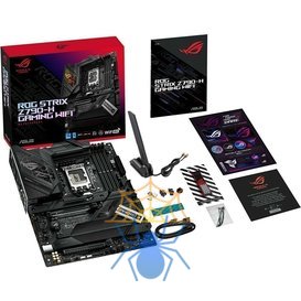 Материнская плата ASUS ROG STRIX Z790-H GAMING WIFI,  LGA1700, Z790, 4*DDR5, 4*SATA, 4*M.2, 6*USB 3.2, 2*USB 2.0, Type-C, 2*PCIx16, 1*PCIx1, DP+HDMI, ATX; 90MB1E10-M0EAY0 фото 8