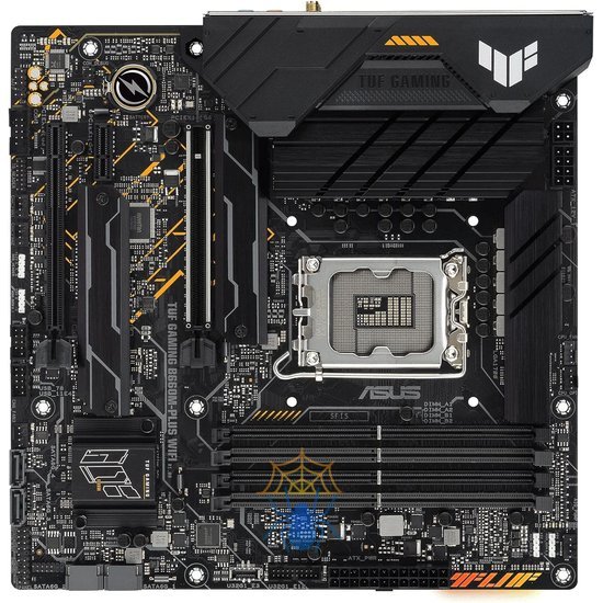 Материнская плата Asus TUF GAMING B660M-PLUS WIFI Soc-1700 Intel B660 4xDDR5 mATX AC`97 8ch(7.1) 2.5Gg RAID+HDMI+DP фото