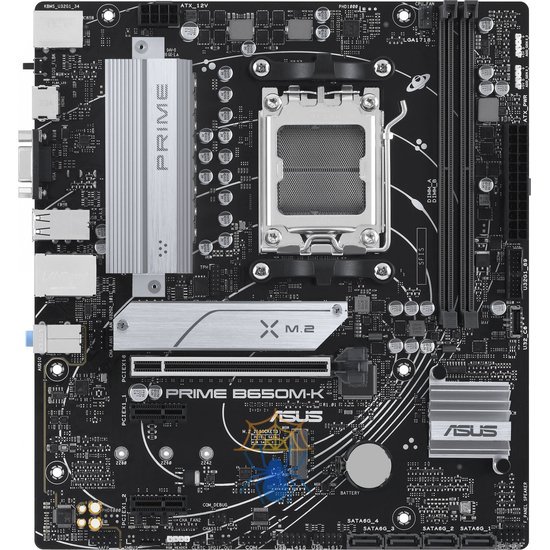 Материнская плата Asus PRIME B650M-K SocketAM5 AMD B650 2xDDR5 mATX AC`97 8ch(7.1) 2.5Gg RAID+VGA+HDMI фото 2