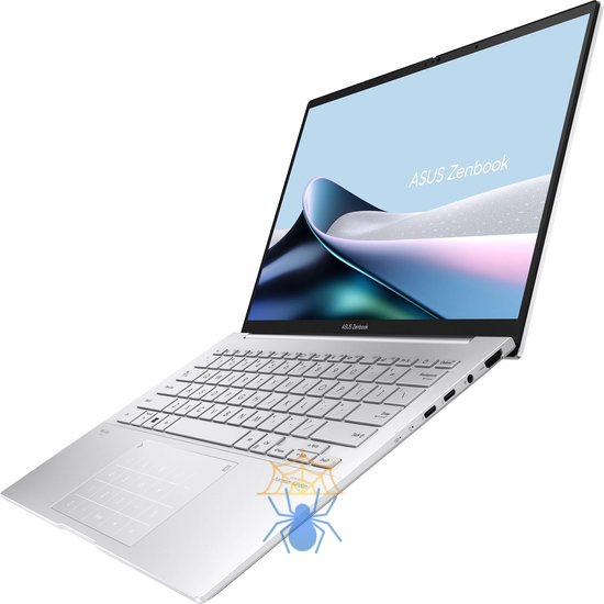 Ноутбук Asus Zenbook 14 OLED UX3405MA-QD488W Core Ultra 7 155H 16Gb SSD1Tb Intel Arc 14" OLED FHD+ (1920x1200) Windows 11 Home silver WiFi BT Cam Bag (90NB11R2-M00SS0) фото 2