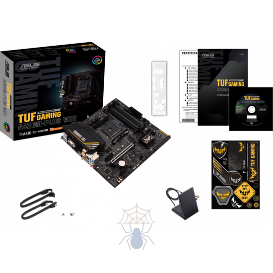 Материнская плата Asus TUF GAMING A520M-PLUS WIFI Soc-AM4 AMD A520 4xDDR4 mATX AC`97 8ch(7.1) 2xGgE RAID+VGA+HDMI+DP фото 5