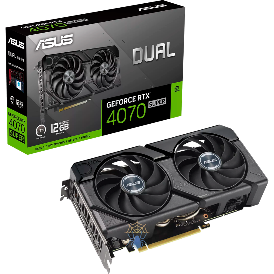 Видеокарта Asus PCI-E 4.0 DUAL-RTX4070S-12G-EVO NVIDIA GeForce RTX 4070 Super 12Gb 192bit GDDR6X 2475/21000 HDMIx1 DPx3 HDCP Ret фото 12