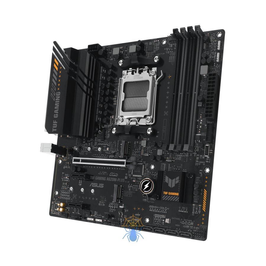 Материнская плата Asus TUF GAMING A620M-PLUS SocketAM5 AMD A620 4xDDR5 mATX AC`97 8ch(7.1) 2.5Gg RAID+HDMI+DP фото 2