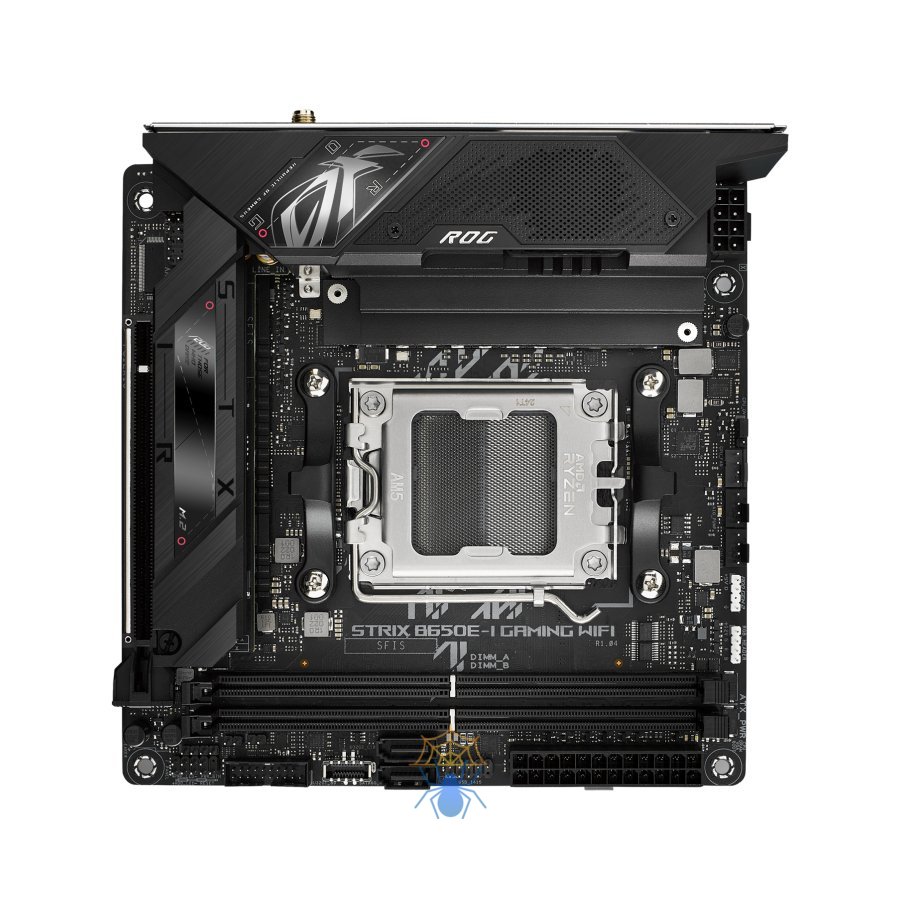 Материнская плата Asus ROG STRIX B650E-I GAMING WIFI SocketAM5 AMD B650 2xDDR5 mini-ITX AC`97 8ch(7.1) 2.5Gg RAID+HDMI фото