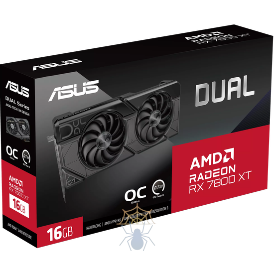 Видеокарта Asus PCI-E 4.0 DUAL-RX7800XT-O16G AMD Radeon RX 7800XT 16Gb 256bit GDDR6 2169/19500 HDMIx1 DPx3 HDCP Ret фото 13