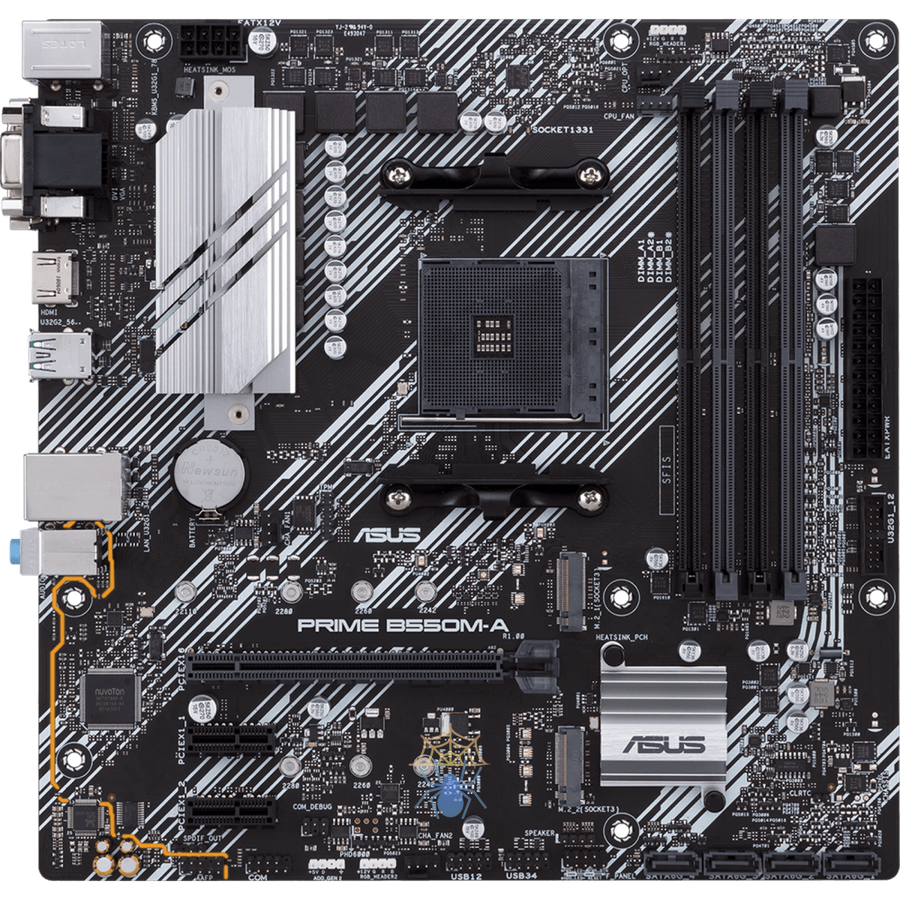 Материнская плата Asus PRIME B550M-A Soc-AM4 AMD B550 4xDDR4 mATX AC`97 8ch(7.1) GbLAN RAID+VGA+DVI+HDMI фото