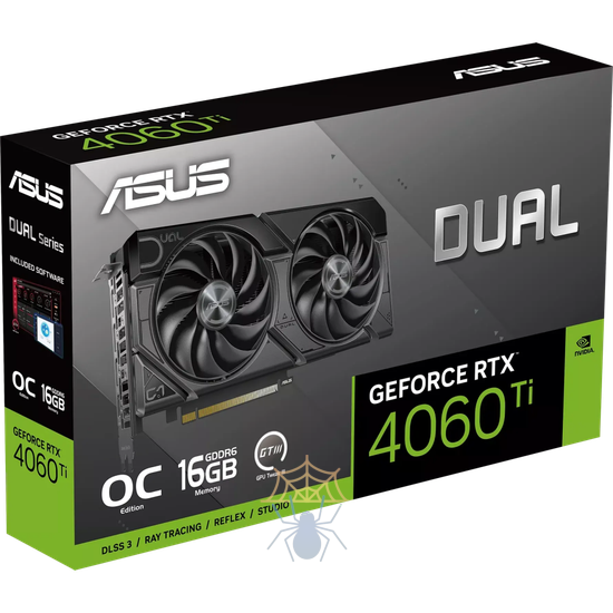 Видеокарта Asus PCI-E 4.0 DUAL-RTX4060TI-O16G-EVO NVIDIA GeForce RTX 4060TI 16Gb 128bit GDDR6 2595/18000 HDMIx1 DPx3 HDCP Ret фото 13