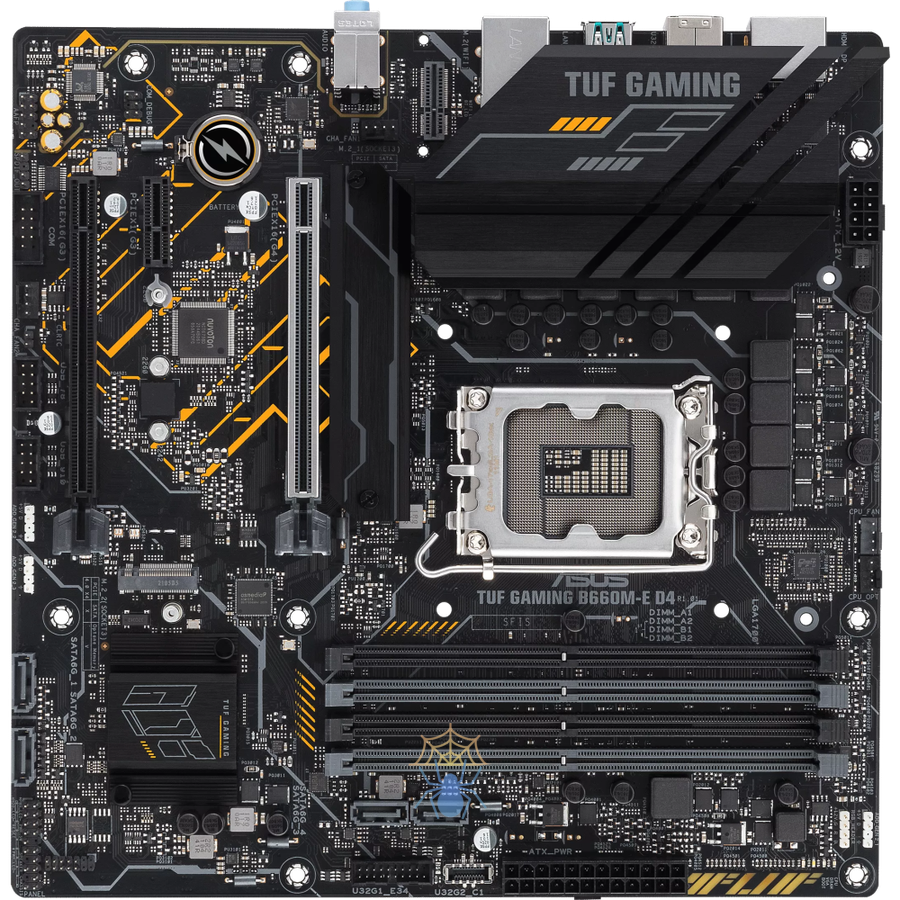 Материнская плата Asus TUF GAMING B660M-E D4 Soc-1700 Intel B660 4xDDR4 mATX AC`97 8ch(7.1) 2.5Gg RAID+HDMI+DP фото