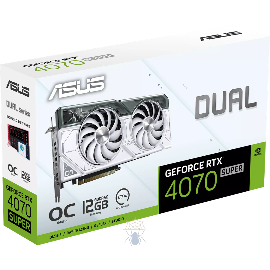 Видеокарта Asus PCI-E 4.0 DUAL-RTX4070S-O12G-WHITE NVIDIA GeForce RTX 4070 Super 12Gb 192bit GDDR6X 2520/21000 HDMIx1 DPx3 HDCP Ret фото 11