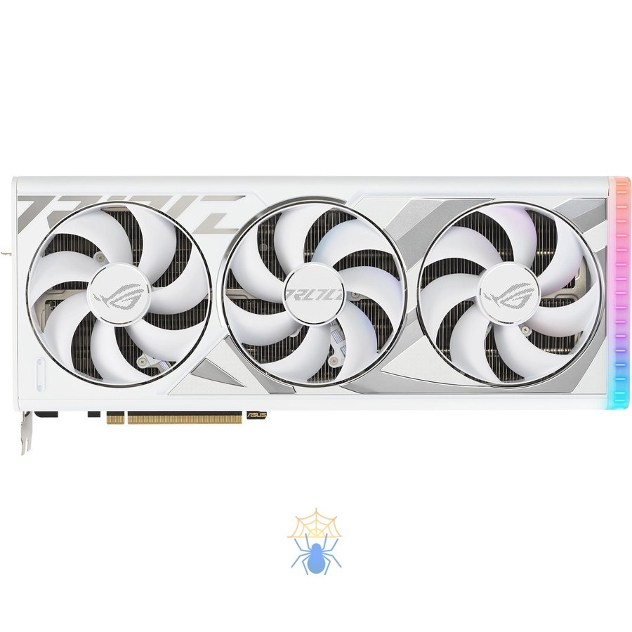 Видеокарта Asus PCI-E 4.0 ROG-STRIX-RTX4080S-O16G-WHITE NVIDIA GeForce RTX 4080 Super 16Gb 256bit GDDR6X 2640/23000 HDMIx2 DPx3 HDCP Ret фото