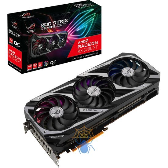 Видеокарта Asus PCI-E 4.0 ROG-STRIX-RX6700XT-O12G-GAMING AMD Radeon RX 6700XT 12288Mb 192 GDDR6 2548/16000 HDMIx1 DPx3 HDCP Ret фото 6