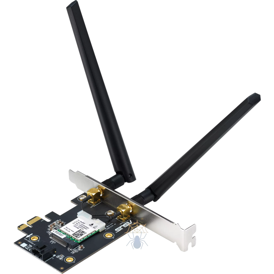 Сетевой адаптер Wi-Fi + Bluetooth Asus PCE-AXE5400 AXE5400 PCI Express x1 (ант.внеш.съем) 2ант. фото 2