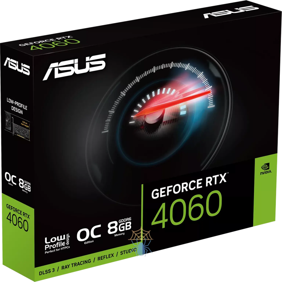 Видеокарта Asus PCI-E 4.0 RTX4060-O8G-LP-BRK NVIDIA GeForce RTX 4060 8Gb 128bit GDDR6 2490/17000 HDMIx2 DPx2 HDCP Ret low profile фото 6