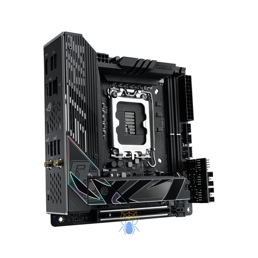 Материнская плата ASUS ROG STRIX Z790-I GAMING WIFI, LGA1700, Z790, 2*DDR5, 2*SATA, 2*M.2, 5*USB 3.2, 2*USB 2.0, 2*USB4, 1*PCIx16, DP+HDMI, mITX; 90MB1CM0-M0EAY0 фото 2