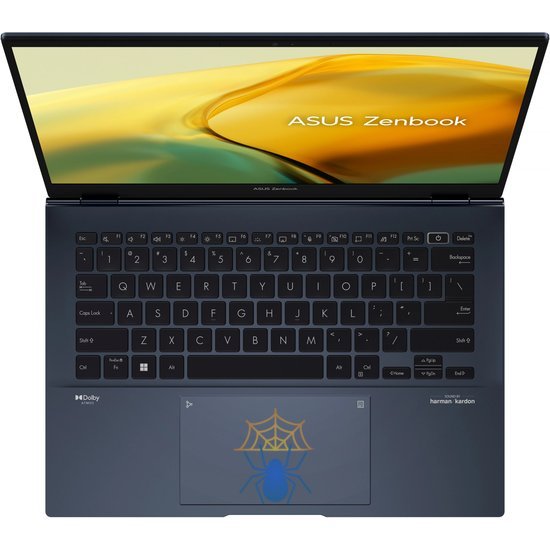 Ноутбук Asus Zenbook 14 UX3402VA-KP696 Core i5 13500H 16Gb SSD512Gb Intel Iris Xe graphics 14" IPS WQXGA (2560x1600) noOS blue WiFi BT Cam Bag (90NB10G1-M014W0) фото 4