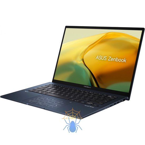 Ноутбук Asus Zenbook 14 UX3402VA-KP696 Core i5 13500H 16Gb SSD512Gb Intel Iris Xe graphics 14" IPS WQXGA (2560x1600) noOS blue WiFi BT Cam Bag (90NB10G1-M014W0) фото 2