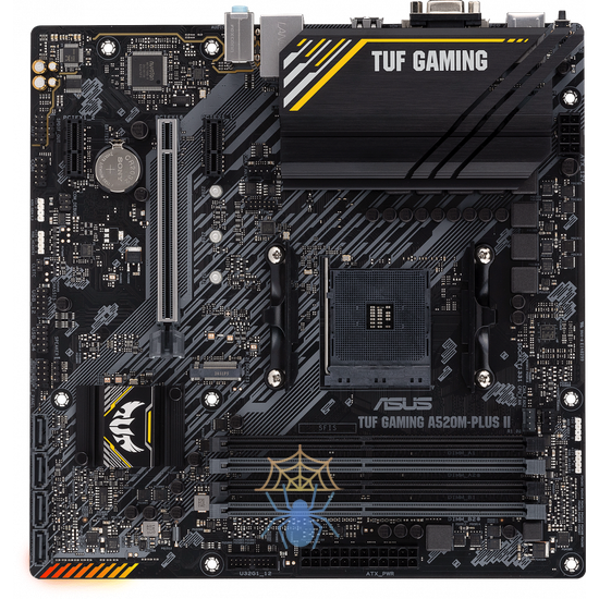 Материнская плата Asus TUF GAMING A520M-PLUS II Soc-AM4 AMD A520 4xDDR4 mATX AC`97 8ch(7.1) GbLAN RAID+VGA+HDMI+DP фото