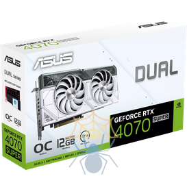 Видеокарта Asus PCI-E 4.0 DUAL-RTX4070S-O12G-WHITE NVIDIA GeForce RTX 4070 Super 12Gb 192bit GDDR6X 2520/21000 HDMIx1 DPx3 HDCP Ret фото 11