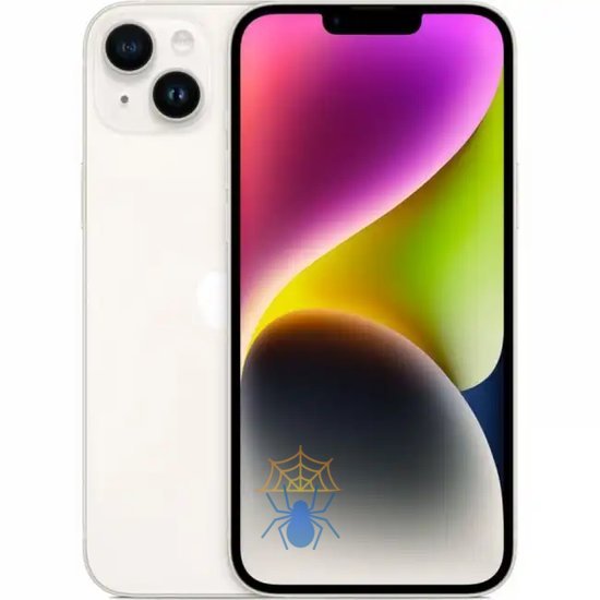 Смартфон Apple A2884 iPhone 14 256Gb 6Gb сияющая звезда моноблок 3G 4G 2Sim 6.1" 1170x2532 iOS 16 12Mpix 802.11 a/b/g/n/ac/ax NFC GPS GSM900/1800 GSM1900 TouchSc Protect фото