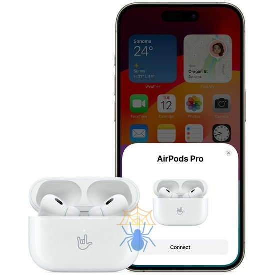 Гарнитура внутриканальные Apple AirPods Pro 2 2023 USB-C A3047/A3048/A2968 белый беспроводные bluetooth в ушной раковине (MTJV3AM/A) фото 7