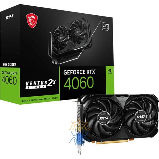 Видеокарта NVIDIA GeForce RTX 4060 MSI 8Gb RTX 4060 VENTUS 2X BLACK 8G OC фото 5