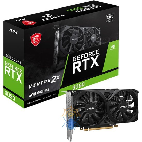 Видеокарта NVIDIA GeForce RTX 3050 MSI 6Gb RTX 3050 VENTUS 2X 6G OC фото 5