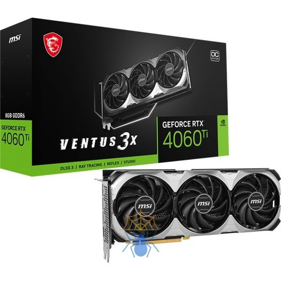 Видеокарта NVIDIA GeForce RTX 4060 Ti MSI 8Gb RTX 4060 TI VENTUS 3X E 8G OC фото 5