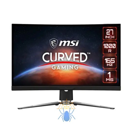 Монитор LCD 27'' [16:9] 2560х1440(WQHD) VA, Curved, nonGLARE, 165 Hz, 400cd/m2, H178°/V178°, 3000:1, 100M:1, 1.07B, 1ms, 2xHDMI, DP, USB-C, Height adj, Tilt, Swivel, 1Y, Black фото 2