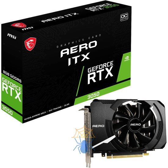 Видеокарта NVIDIA GeForce RTX 3050 MSI 8Gb RTX 3050 AERO ITX 8G OCV2 фото 6