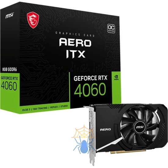 Видеокарта NVIDIA GeForce RTX 4060 MSI OC 8Gb RTX 4060 AERO ITX 8G OC фото 5