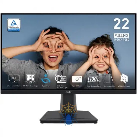 Монитор MSI 21.5" Pro MP225 черный IPS LED 1ms 16:9 HDMI 250cd 178гр/178гр 1920x1080 100Hz VGA FHD 2.4кг фото 2